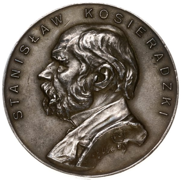 medal na 40. lecie pracy numizmatycznej Stanisława Kosieradzkiego, 1914, projektu Czesława Makowskiego