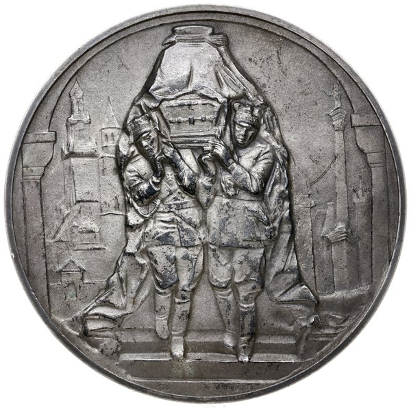 medal na rocznicę śmierci Józefa Piłsudskiego, 1936, projektu Stanisława Ostrowskiego