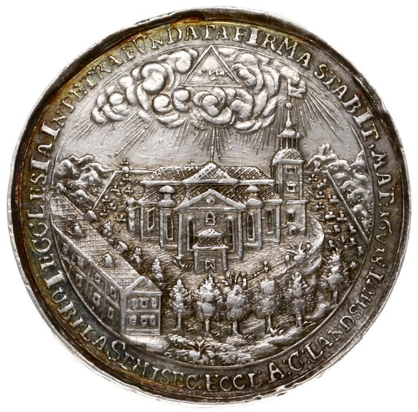 medal z okazji 50-lecia istnienia kościoła ewangelickiego w Kamiennej Górze, 1759