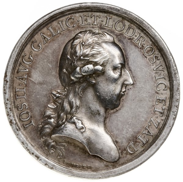 medal upamiętniający rozbiór Polski, 1782, Wiedeń, projektu Jana Nepomuka Würtha (1753-1811)
