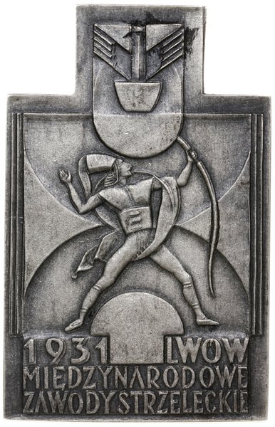 plakieta z Międzynarodowych Zawodów Strzeleckich we Lwowie, 1931