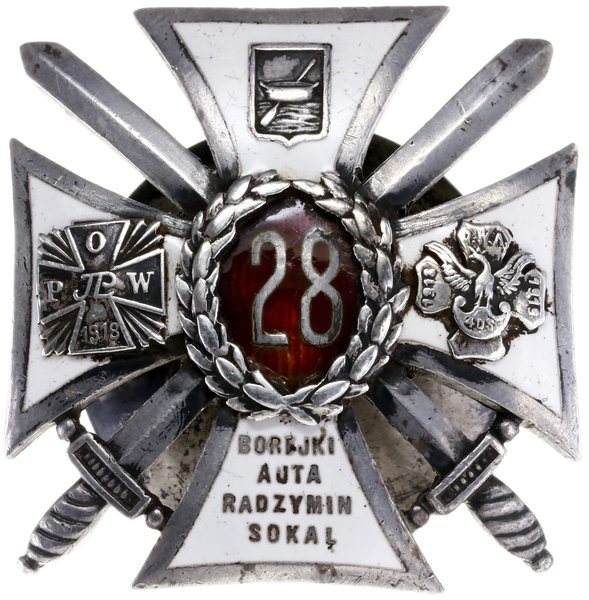 oficerska odznaka pamiątkowa 28. Pułku Strzelców Kaniowskich