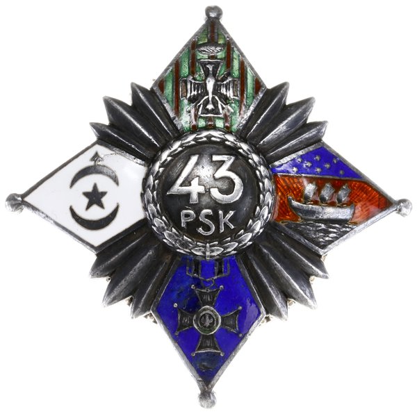oficerska odznaka pamiątkowa 43. Pułku Strzelców Legionu Bajończyków