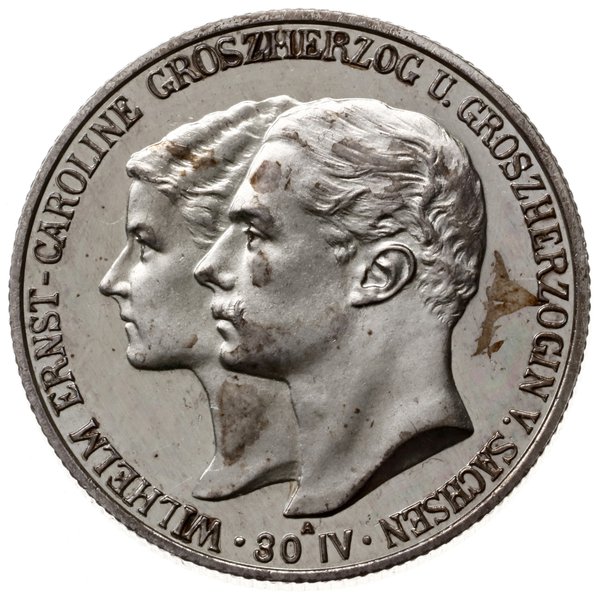 2 marki 1903 A, mennica Berlin; Moneta wybita z 