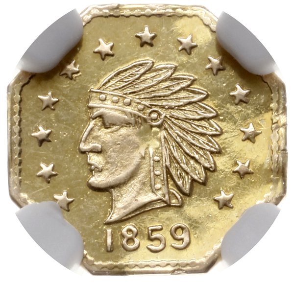 żeton ośmioboczny 1859, California Gold