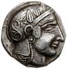 tetradrachma, 479-393 pne; Aw: Głowa Ateny w hełmie przyozdobionym liśćmi laurowymi w prawo;  Rw: ..