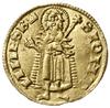 goldgulden, 1342-1353, mennica Buda, mincerz Lorandus; Aw: Lilia, +LODOV-ICI REX; Rw: Postać św. J..