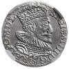 trojak 1594, Malbork; typ monety ze skróconą datą u dołu rozdzieloną pierścieniem (znakiem mincerz..
