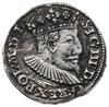 trojak 1595, Lublin; rzadszy wariant w tym typie trojaka z tytulaturą króla SIG III, skrócona data..