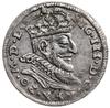 trojak 1590, Wilno; typ monety z herbem podskarbiego Demetriusza Chaleckiego pomiędzy listkami  z ..