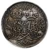 medal o wadze półtalara, 1711; Aw: Postać Augusta II w stroju wikariusza Cesarstwa, z lewej strony..