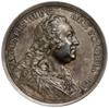 medal wybity z okazji święta Orderu Orła Białego, 1752, sygnowany Wermuth; Aw: Popiersie władcy w ..