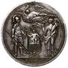 medal na pamiątkę pokoju drezdeńskiego, 1745, projektu Jana Leonarda Oexleina; Aw: Półpostać Jezus..