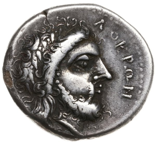 stater, 400-350 pne; Aw: Głowa Zeusa w wieńcu la