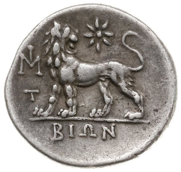 drachma, 260-250 pne; Aw: Głowa Apollina w wieńc
