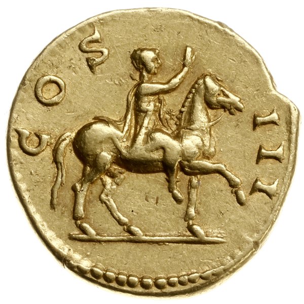 aureus, 125-128, mennica Rzym; Aw: Brodata głowa