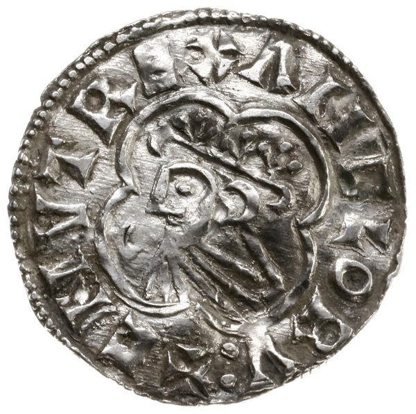 denar typu quatrefoil, 1018-1024, Norwich, mince