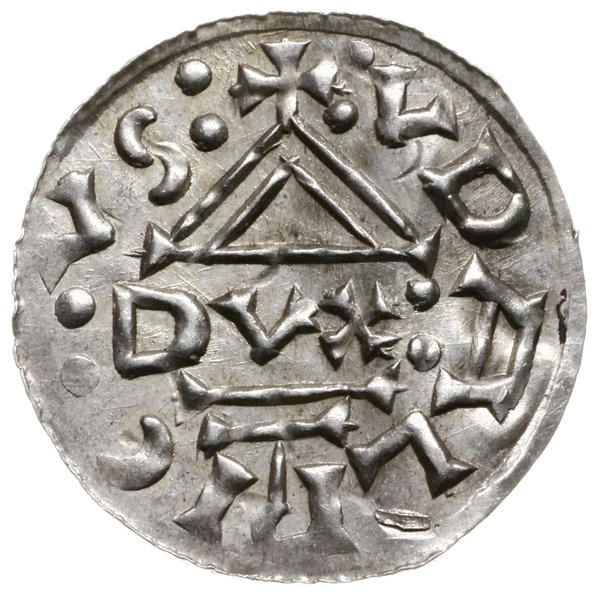 denar, przed 1034, mennica Praga; Aw: Kaplica ze