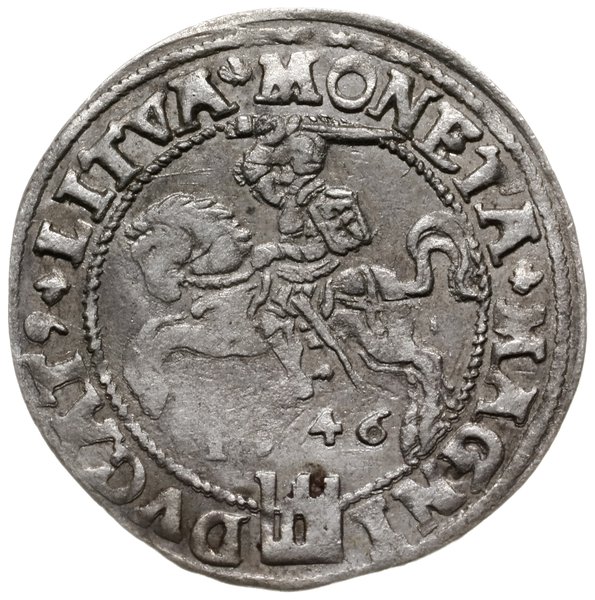grosz na stopę litewską 1546, Wilno; Aw: Głowa k
