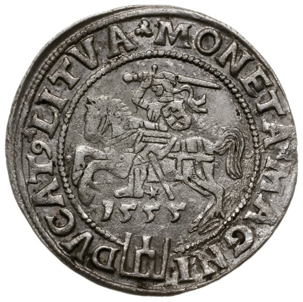 grosz na stopę litewską 1555, Wilno; końcówki na