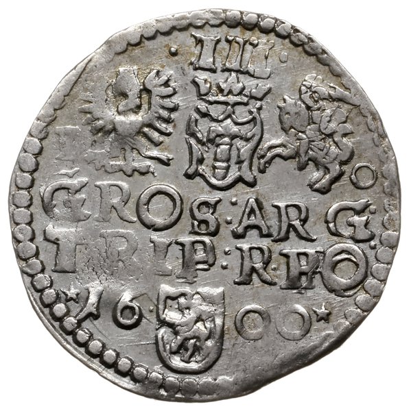 trojak 1600, Poznań; rzadki typ monety z literam