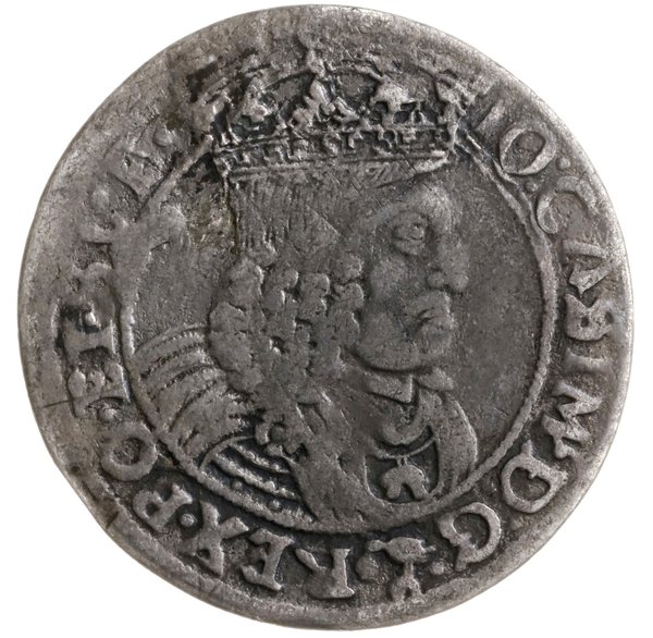 szóstak 1662, Lwów; bardzo rzadka moneta z błęde