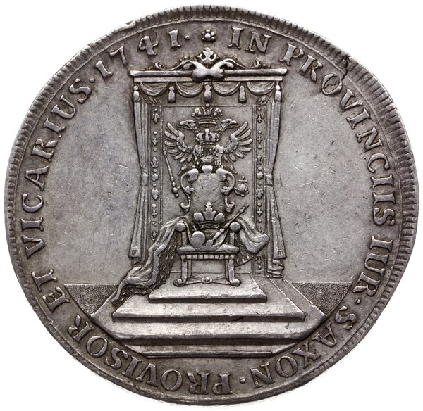 talar wikariacki 1741, Drezno; Aw: Król na koniu