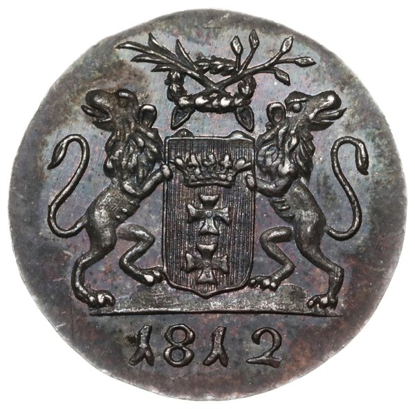 grosz 1812, Gdańsk; odbitka w czystym srebrze; A