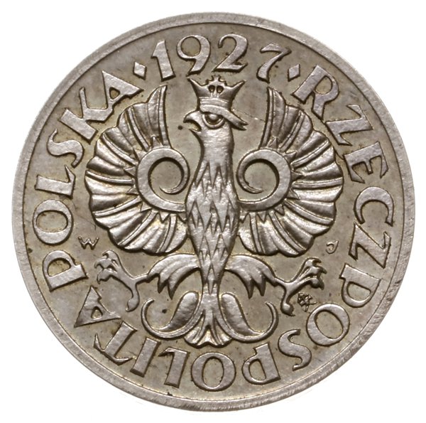 1 grosz 1927, Warszawa; jak moneta obiegowa, ale