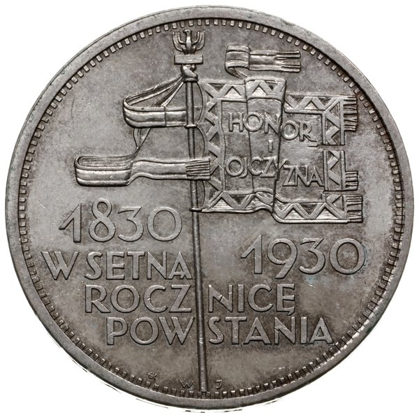 5 złotych 1930, Warszawa; Sztandar - 100-lecie P