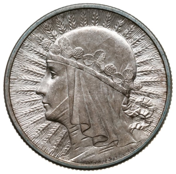 2 złote 1934, Warszawa; głowa kobiety w czepcu; 