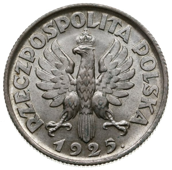 1 złoty 1925, Londyn; głowa kobiety z kłosami; P
