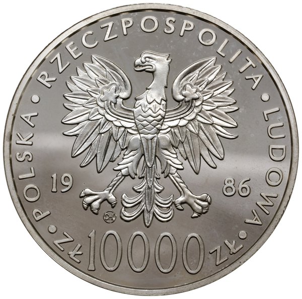 10.000 złotych 1986, mennica w Szwajcarii; Jan P