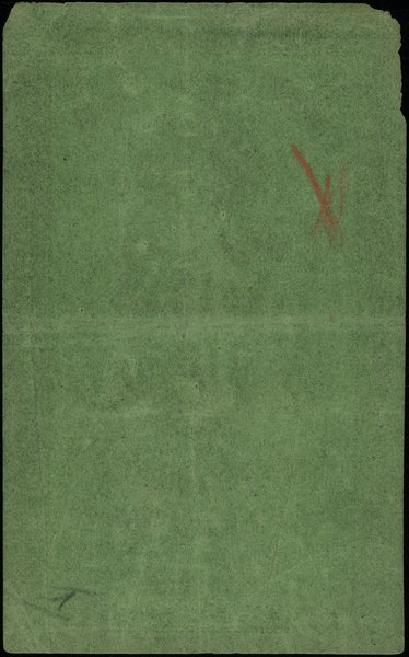 1 złoty 1831, podpis H. Łubieński, cienki zielony papier, widoczny znak wodny, numeracja 756519