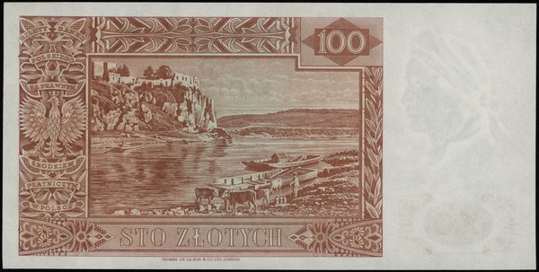 100 złotych 15.08.1939, seria K, numeracja 043048