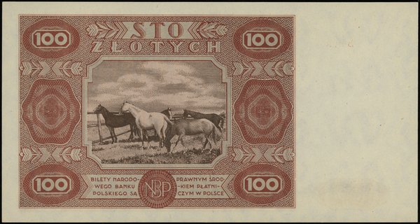 100 złotych 15.07.1947, seria A, numeracja 6713263