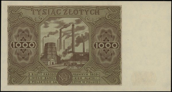 1.000 złotych 15.07.1947; seria H, numeracja 413