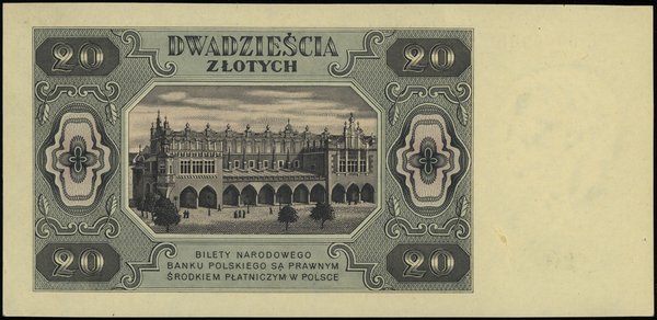 20 złotych 1.06.1948, seria CE, numeracja 0000000