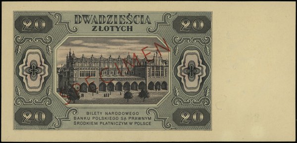 20 złotych 1.07.1948, seria CI 5578500, czerwony