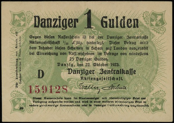 1 gulden 22.10.1923
