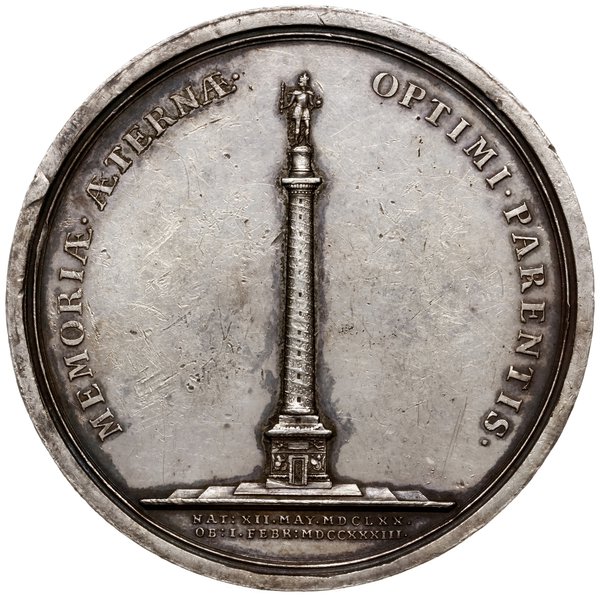medal, 1733, autorstwa Heinricha Paula Groskurta