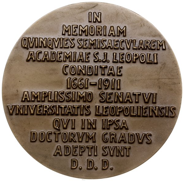 medal na 250-lecie fundacji Uniwersytetu Jana Ka