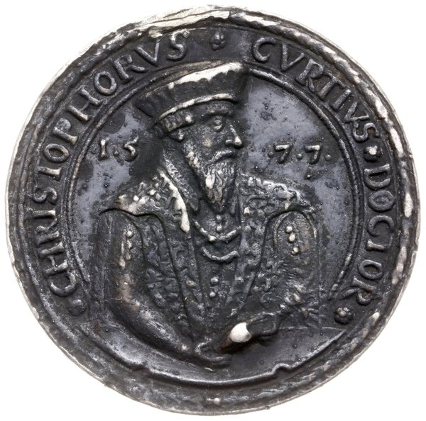 Krzysztof Curtius - lekarz żagański, medal z 1577 r.