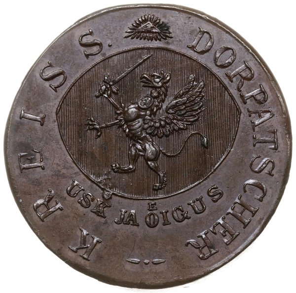 odznaka sędziego Biskupstwa Dorpackiego, 1820; A