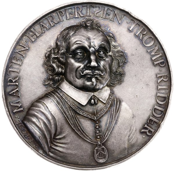 medal na pamiątkę śmierci Maartena Trompa, 1653, autorstwa Juriaena Poola (I)