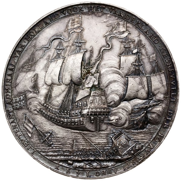 medal na pamiątkę śmierci Maartena Trompa, 1653, autorstwa Juriaena Poola (I)