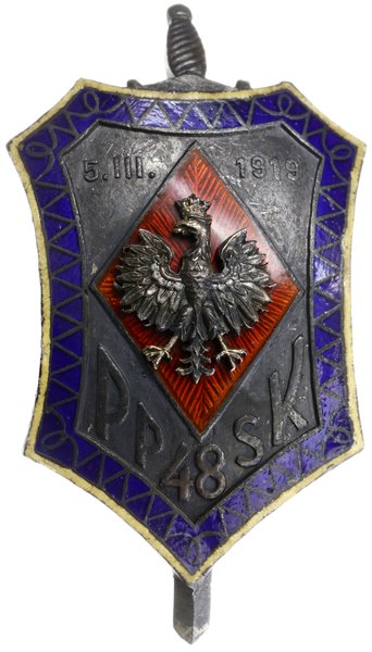 oficerska odznaka pamiątkowa 48. Pułku Strzelców Kresowych, od 1930