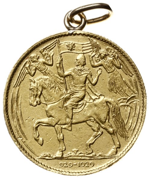 3 dukaty 1929, Krzemnica; moneta 1.000 lat chrze