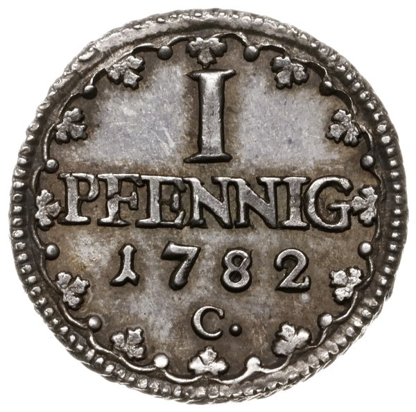 1 fenig 1782 / C, Drezno