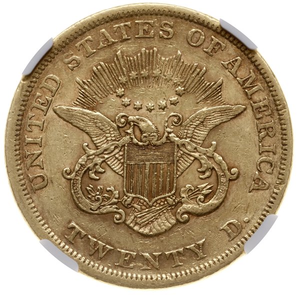 20 dolarów 1852, Filadelfia; typ Liberty Head, b
